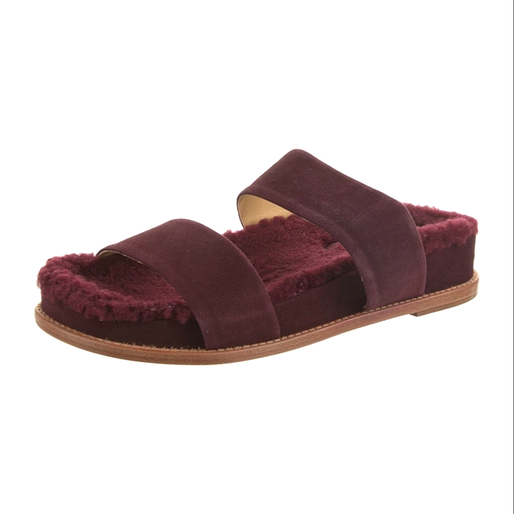 Alexandre Birman Shearling-lined Suede Sandals